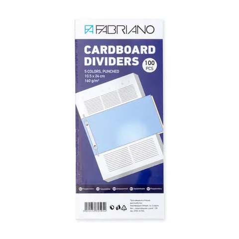 Fabriano Separator, orizontal, carton, 160 g/m², 5 culori, 100 buc.