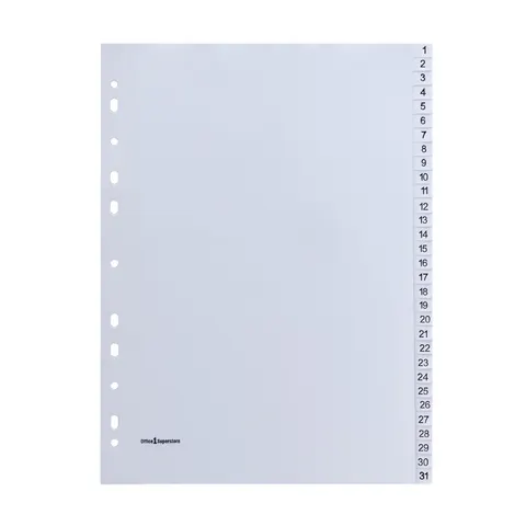 Office 1 Divizor, PP, A4, numerotat, 31 buc.