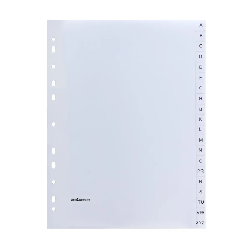 Office 1 Separator, PP, A4, cu litere, alfabet englezesc
