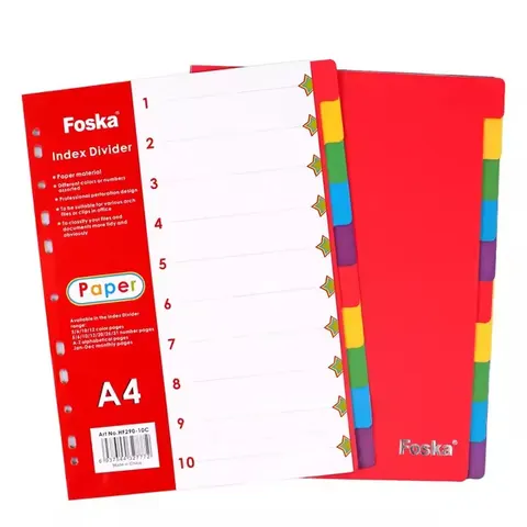 Foska Divider, din carton, 180 g/m?, 10 culori