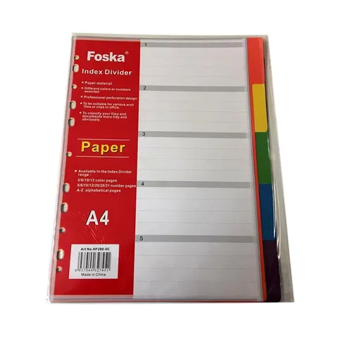 Foska Separator, carton, 180 g/m², 5 culori