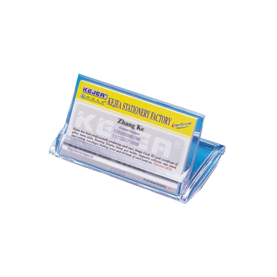 KEJEA Cutie - suport pentru cărți de vizită, plastic, transparent