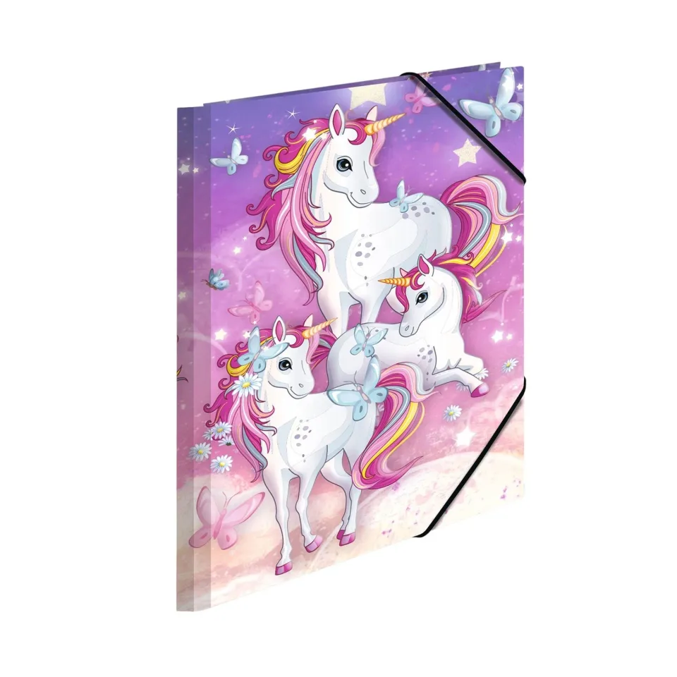 Dosar Herma Unicorn, carton, cu elastice, A4