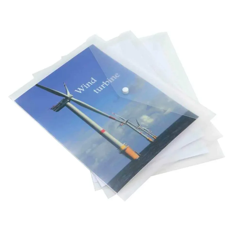 Dosar Rapesco Eco, PP, cu nasture, A4, transparent