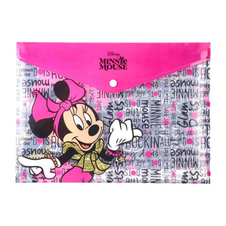 Dosar Best Enlo 4, cu nasture de siguranță, Minnie Mouse, A4