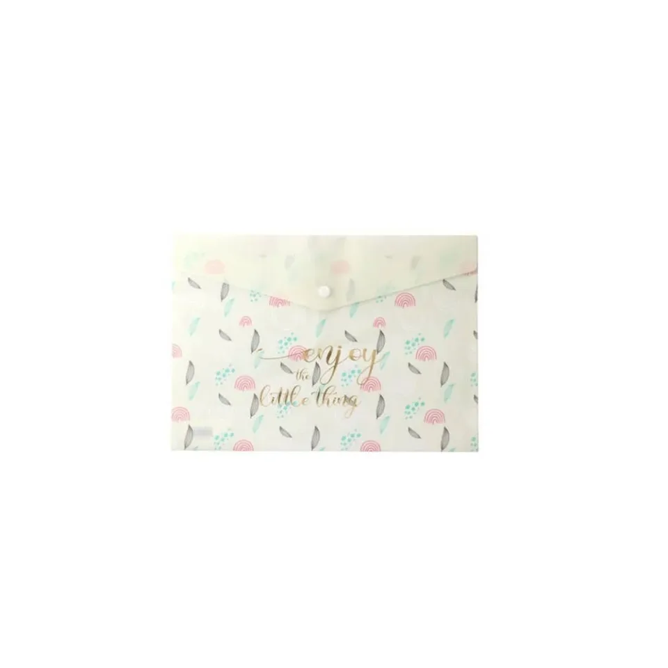 Biro Time Carta Plic tip dosar, cu nasture floral, A4, asortat, 1 buc