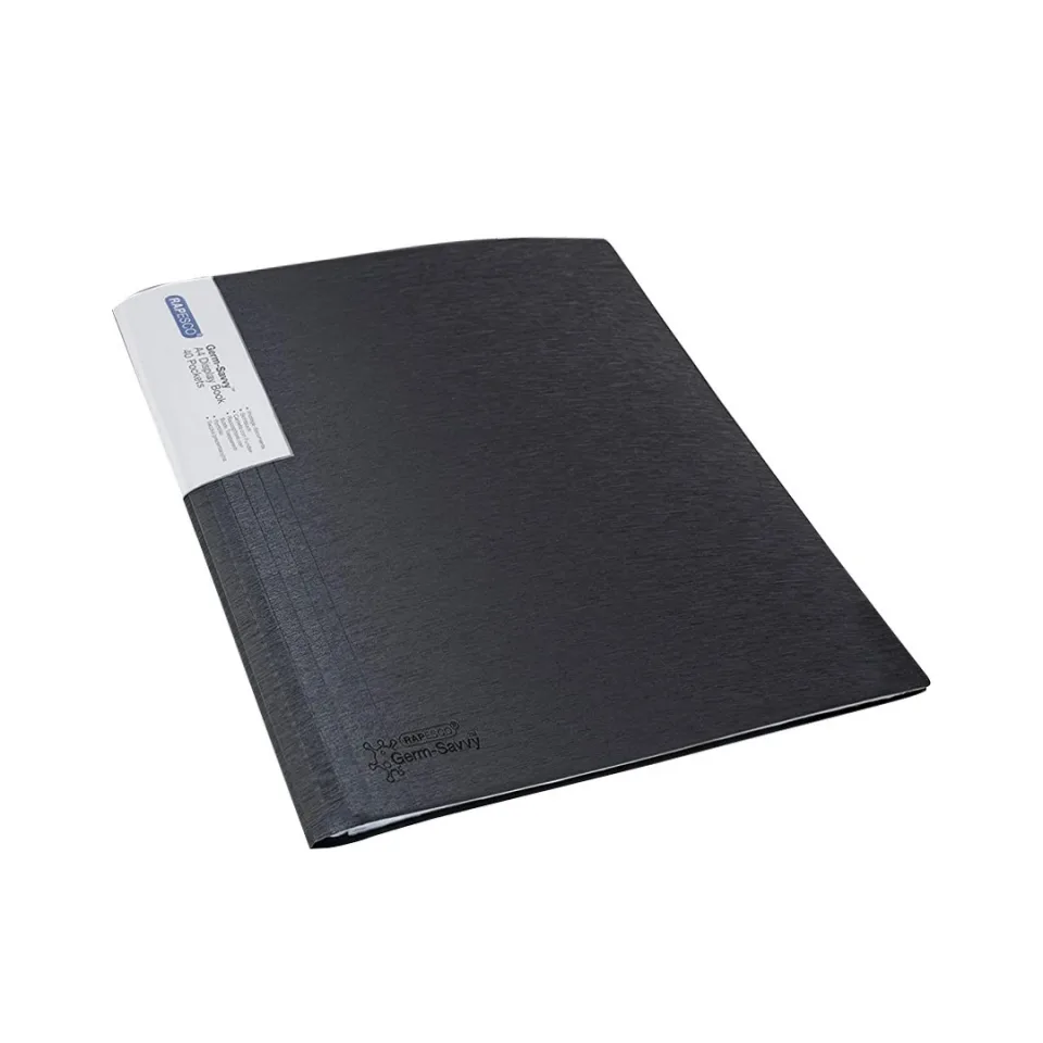 Rapesco Mapă Germ-Savvy, PP, 40 de folii, negru