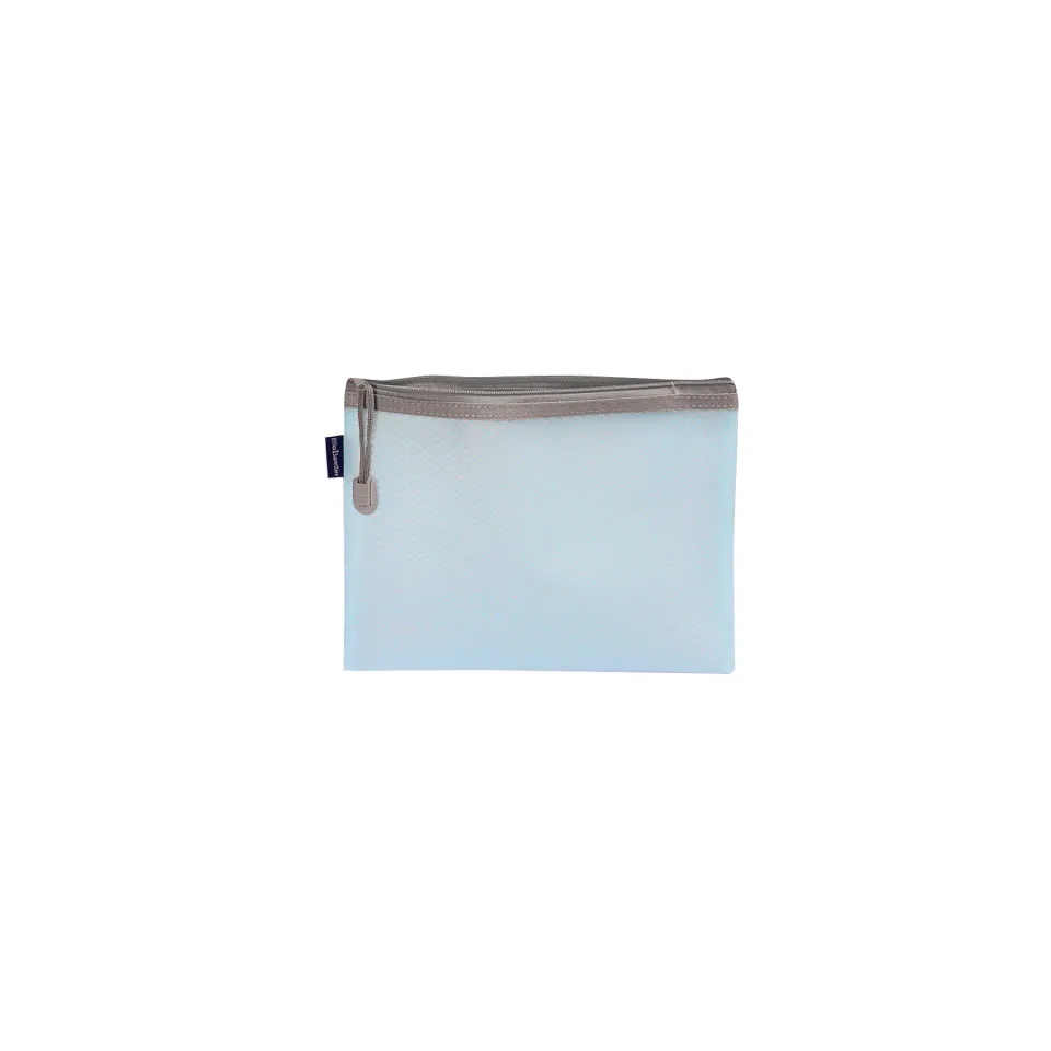 Office 1 Pouch Bloom, A5, cu fermoar, albastru cer