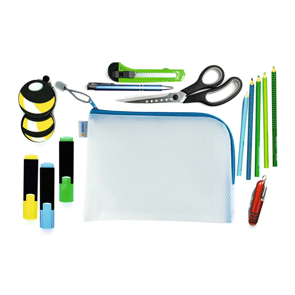 Herma Dosar universal, A5, cu fermoar, albastru