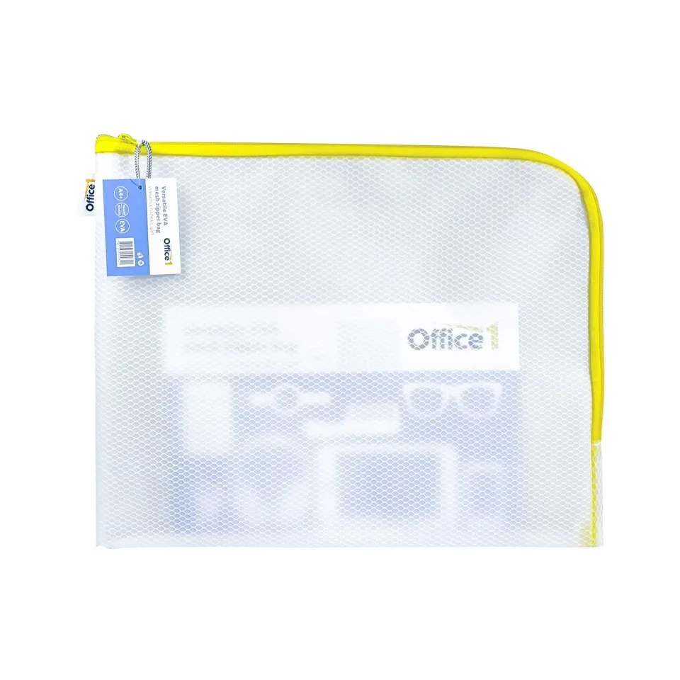 Dosar Office 1 Versatile, A4+, cu fermoar, galben