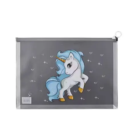 Dosar Foska Unicorns, A4, cu fermoar
