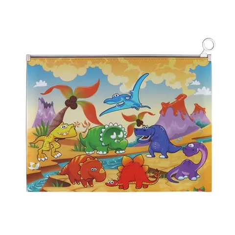 Foska Plic cu fermoar Dinozauri, A4, asortat