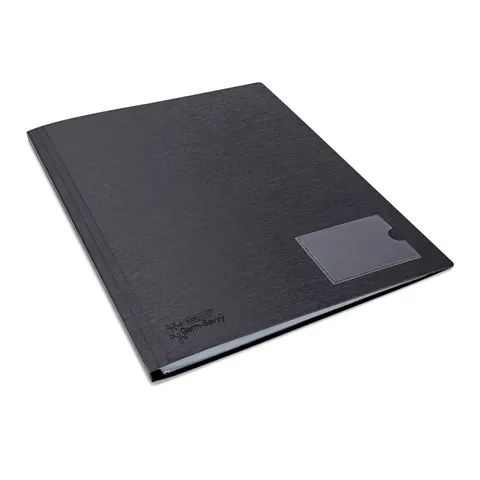 Dosar Rapesco Germ-Savvy, PP, cu 24 de buzunare, negru