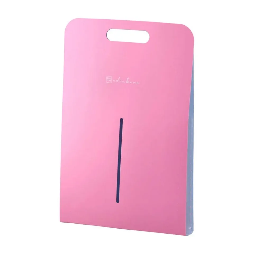 Dosar extensibil Biro Time Edinboro, cu 5 compartimente, vertical, roz