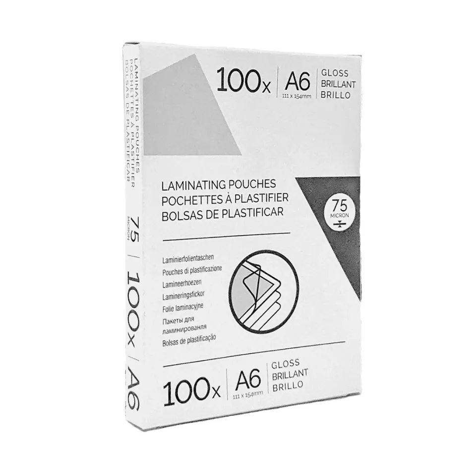 Pungi de plastifiere Fellowes, A6, 75 microni, 100 bucăți