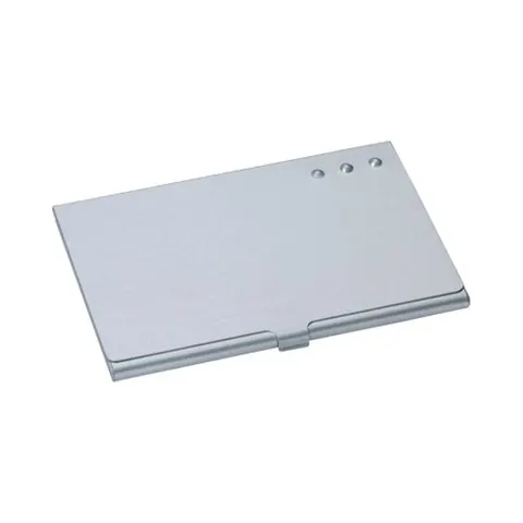 Cutie pentru cărți de vizită 3 puncte, metal, argintiu