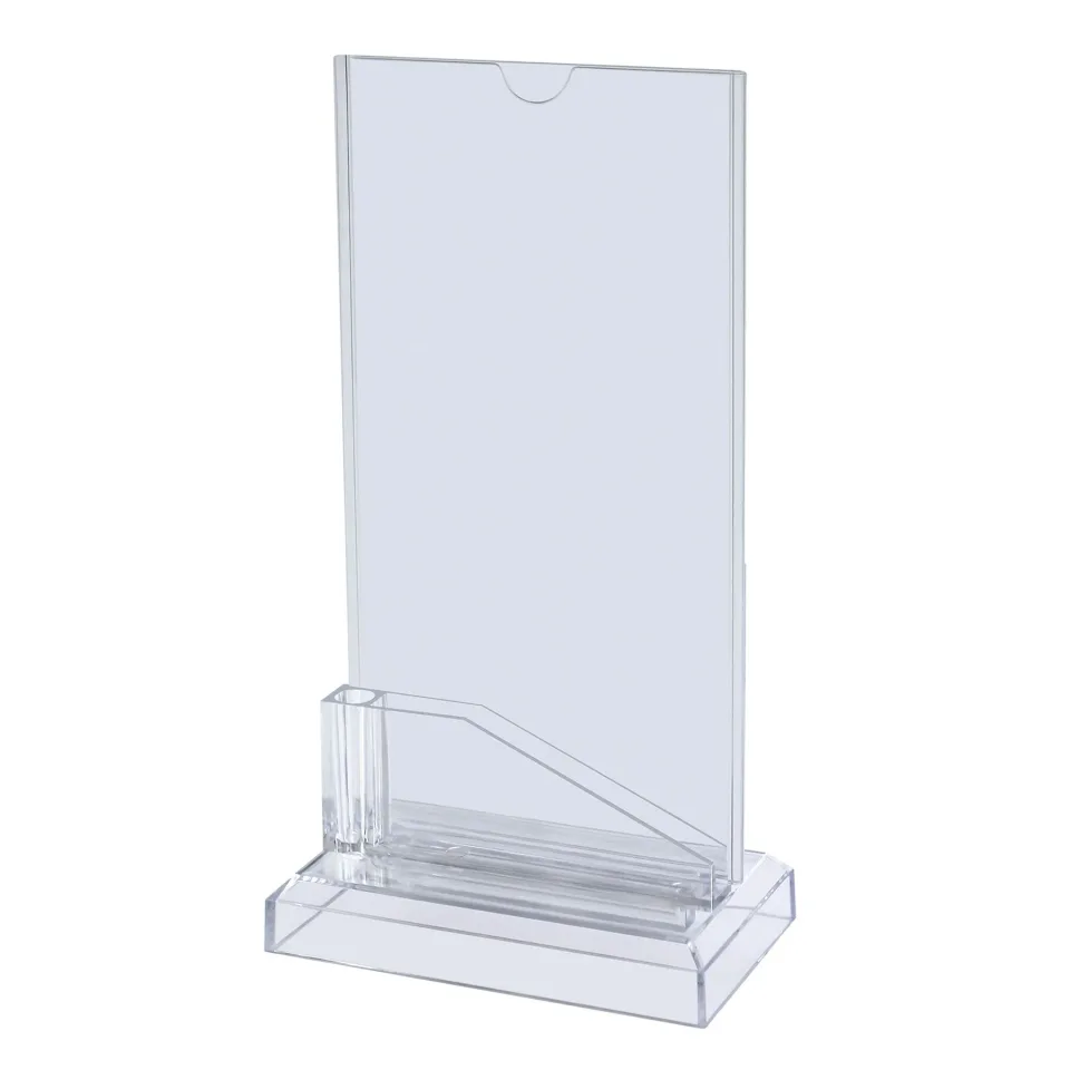Suport de prezentare KEJEA, cu slot pentru cărți de vizită, 100 x 200 mm, transparent