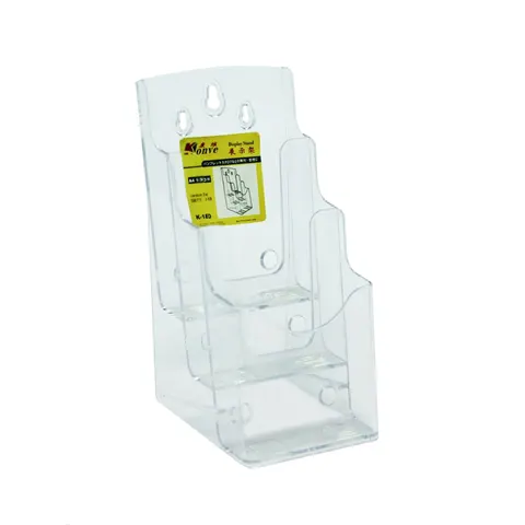 Suport pliant KEJEA, 3 niveluri, vertical, 99 x 210 mm, transparent
