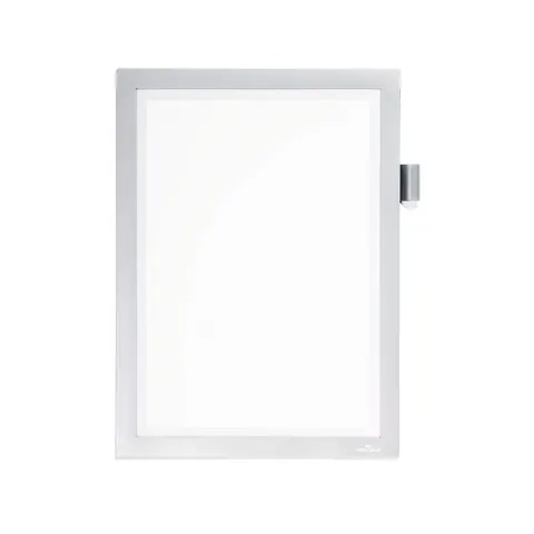 Durable Duraframe ramă note, autoadezivă, magnetică, A4, argintie