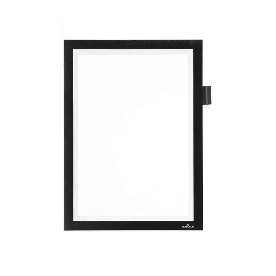 Durable Frame Duraframe Note, autoadeziv, magnetic, A4, negru
