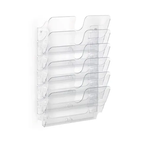 Durable Suport de perete Flexiplus, orizontal, 6 x A4, transparent