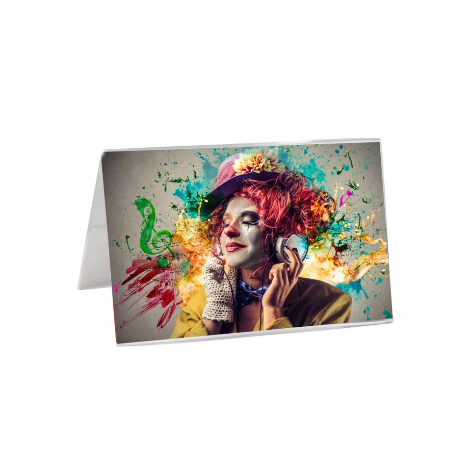 Suport pentru semne de birou KEJEA, orizontal, 90 x 55 mm, transparent
