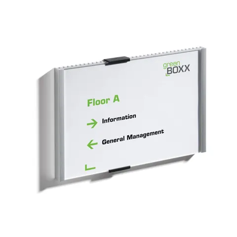 Durable Indicator de ușă Info Sign, orizontal, 210 x 148.5 mm, argintiu