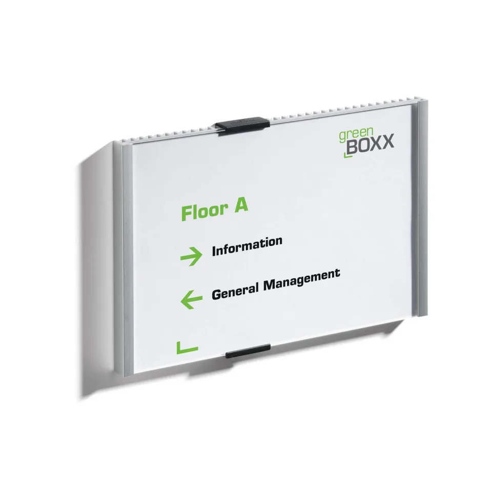 Durable Indicator de ușă Info Sign, orizontal, 210 x 148.5 mm, argintiu