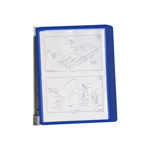 Panou informațional Durable Vario Magnetic de perete, A4, cu 5 buzunare, albastru
