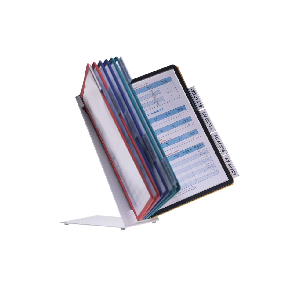 Durable Sistem informativ Vario Table, A4, cu 10 buzunare, asortat