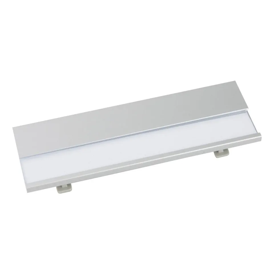 Cool Badge Bindel, aluminiu, cu pin, 70 x 25 x 4 mm, argintiu