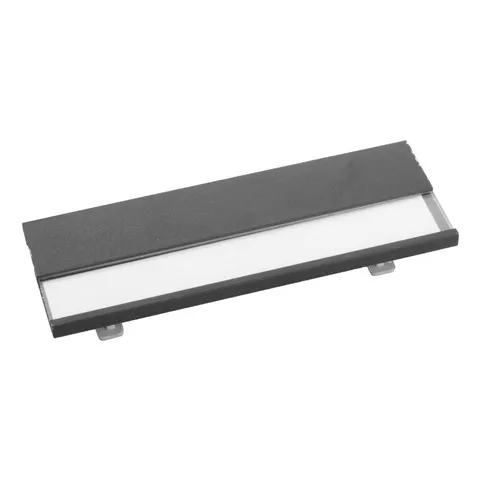 Cool Badge Bindel, aluminiu, cu ac, 70 x 25 x 4 mm, negru