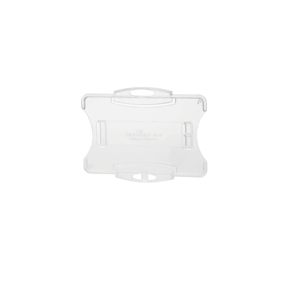 Suport de ecuson Durable, orizontal, din plastic, pentru 1 card, transparent, 10 bucăți