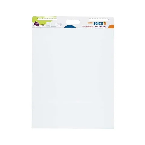 Stick’n Flipchart pad, autocolant, 762 x 635 mm, 30 coli, alb
