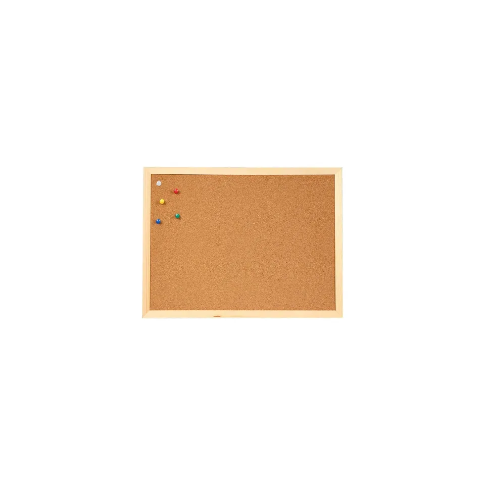 Panou de plută Office 1, cu ramă din lemn, 30 x 40 cm, cu 5 pioneze