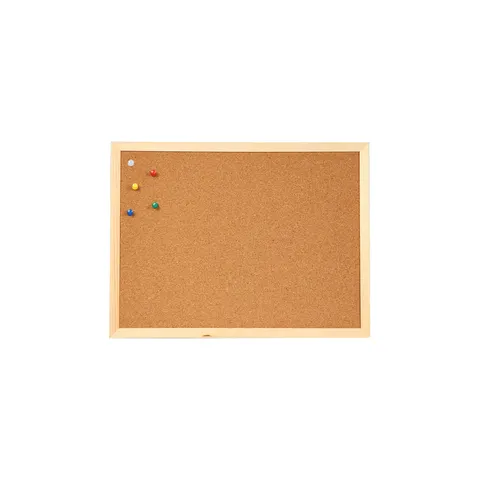 Placă de plută Office 1, ramă din lemn, 40 x 60 cm, cu 5 pioneze incluse