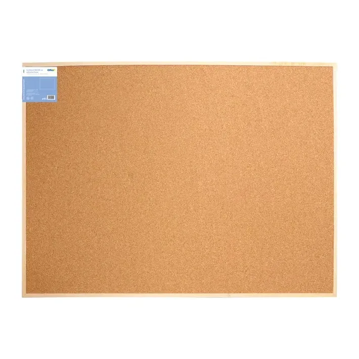 Placă de plută Office 1, cadru din lemn, 90 x 120 cm, cu 5 pioneze