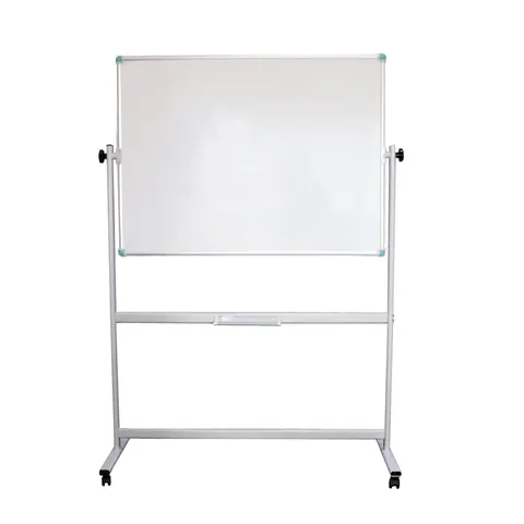 Top Office Tablă albă, 90 x 120 cm, magnetică, dublă față, pe roți