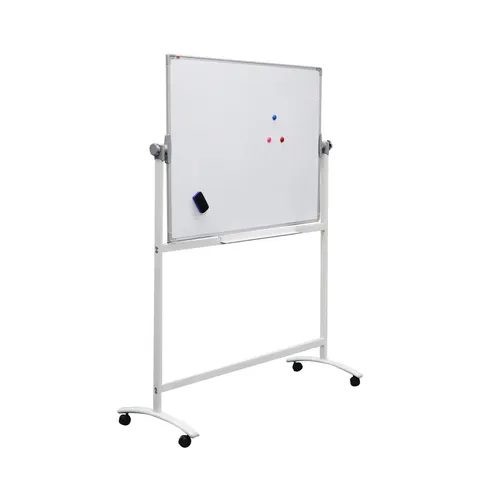 Office 1 Tablă albă, 120 x 180 cm, magnetică, dublă față, pe roți