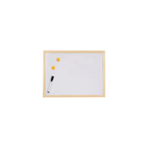 Office 1 Tablă albă, magnetică, cu ramă din lemn, 30 x 40 cm