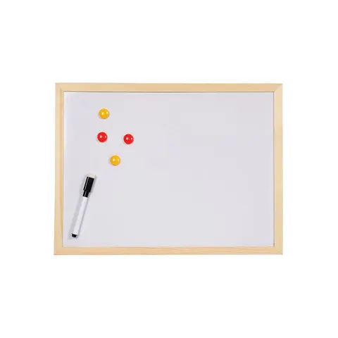 Office 1 Tablă albă, magnetică, ramă din lemn, 60 x 90 cm