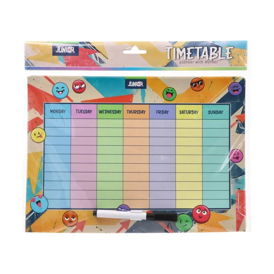 Tabel săptămânal Junior Timetable, cu marker, A4