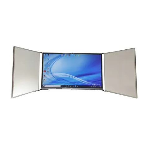 Office 1 Tablă albă Wings, ceramică, cu 2 aripi, pentru ecran de 65''