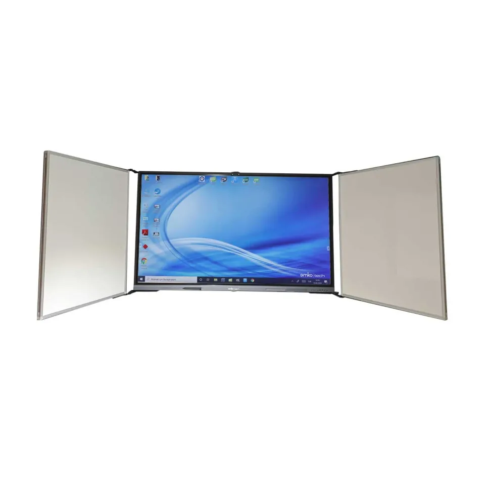Office 1 Tablă albă Wings, ceramică, cu 2 aripi, pentru ecran de 65''