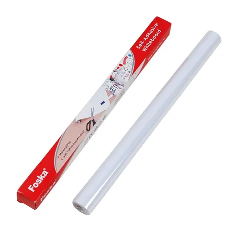 Foska Folie autoadezivă pentru tablă albă, lățime 45 cm, lungime 2 m, cu marker