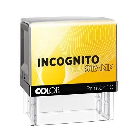 Colop Ștampilă Incognito Printer 30, dreptunghiulară, 18 x 47 mm, negru