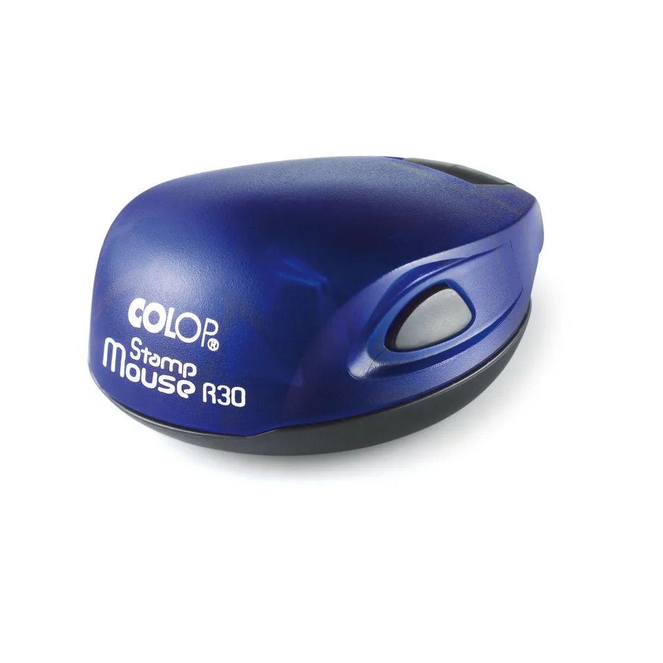 Colop Ștampilă Stamp Mouse R 30, de buzunar, rotundă, 30 mm, indigo
