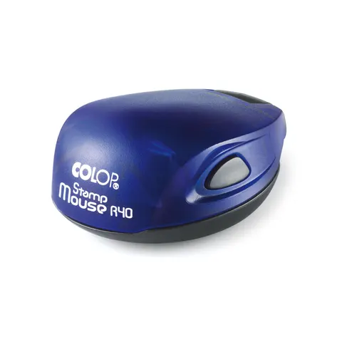 Colop Ștampilă Stamp Mouse R 40, de buzunar, rotundă, 40 mm, culoare indigo