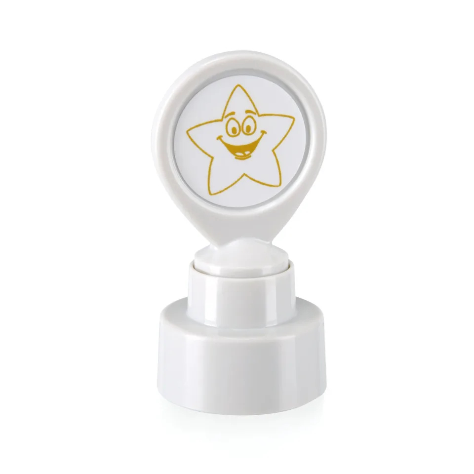 Timbru motivațional Colop „Golden Star”, alb