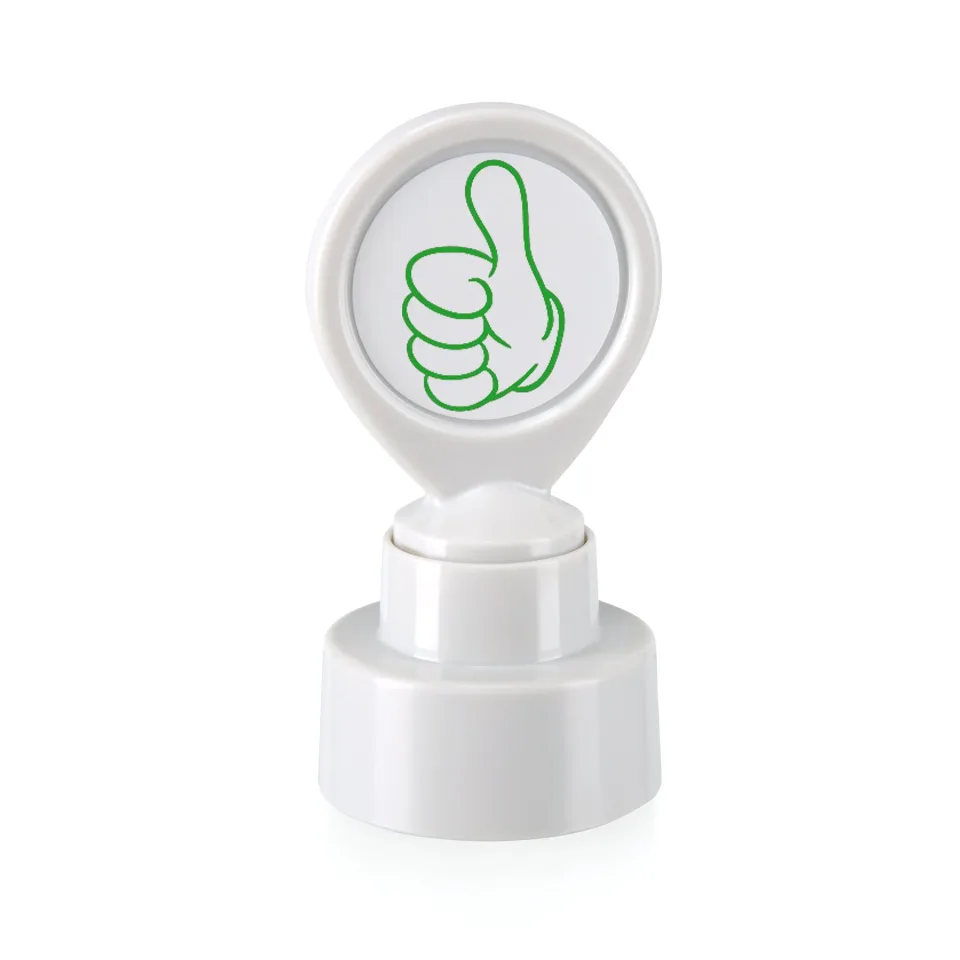 Ștampilă motivațională Colop „Thumbs up”, albă